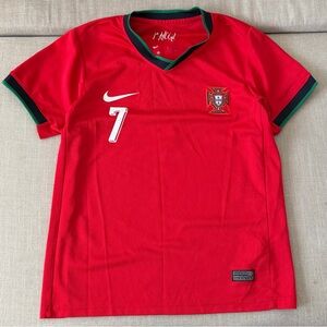 Nike Portugal Ronaldo #7 Soccer Jersey Red National Team 2024 HomeFootball Shirt